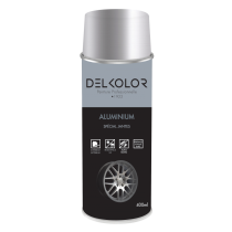 Peinture aérosol aluminium RAL 9006 spécial jantes 400ml Delkolor