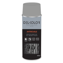 Peinture aérosol antirouille gris 400ml Delkolor