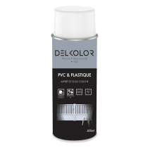 Peinture aérosol sous-couche PVC & plastique 400ml Delkolor