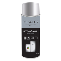 Peinture aérosol spécial électroménager gris 400ml Delkolor
