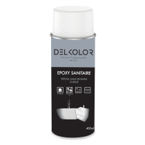 Peinture aérosol spécial epoxy sanitaire blanc 400ml Delkolor