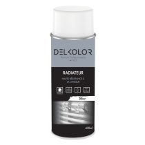 Peinture aérosol spécial radiateur blanc 400ml Delkolor