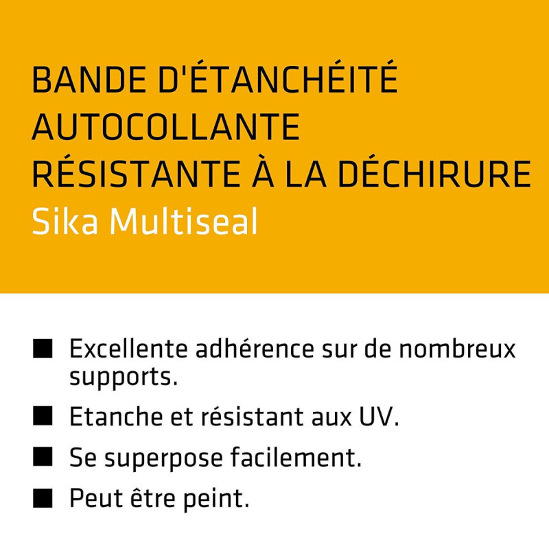 BISON Bande d'étanchéité gris plombé, qui résiste à l'eau et aux  intempéries - 75 mm