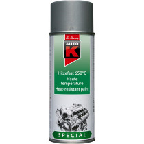 Peinture aérosol haute température 650° automobile 400ml argent Auto-K