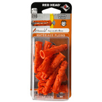 10 chevilles matériaux pleins Ztech Ø10 x 60mm Red Head