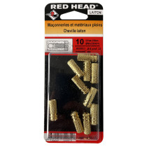10 chevilles laiton Ø6 x 23mm Red Head