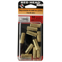 10 chevilles laiton Ø8 x 28mm Red Head
