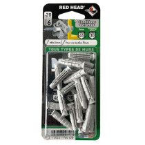 20 chevilles tous supports Nordtech Ø6 x 30mm Red Head