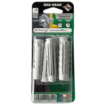6 chevilles tous supports Nordtech Ø12 x 60mm Red Head