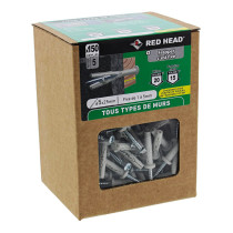 150 chevilles tous supports Frapex M Ø5 x 25mm Red Head