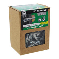 90 chevilles tous supports Frapex M Ø6 x 40mm Red Head