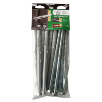 6 chevilles tous supports Longforce Ø12 x 210mm + tirefonds Ø9 x 220mm Red Head