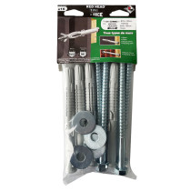4 chevilles tous supports Longforce Ø16 x 165mm + tirefonds Ø12 x 180mm Red Head