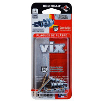 4 chevilles plaque de plâtre Vix + vis Ø4,5 x 35mm Red Head