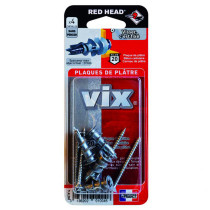 4 chevilles plaque de plâtre Vix + vis Ø4,5 x 50mm Red Head