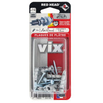 10 chevilles plaque de plâtre Vix + vis Ø4,5 x 35mm Red Head