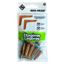 Kit complet de montage tous supports pour étagères légères Red Head – 24 pièces