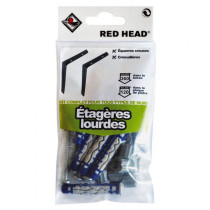 Kit complet de montage tous supports pour étagères lourdes Red Head – 24 pièces