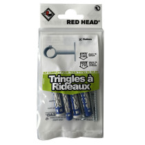 Kit complet de montage tous supports pour tringles à rideaux Red Head – 8 pièces