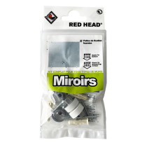 Kit complet de montage tous supports pour miroir blanc Red Head - 12 pièces