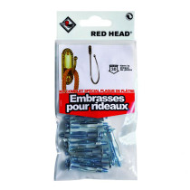 Kit complet de montage plaque de plâtre pour embrasses pour rideaux Red Head – 16 pièces