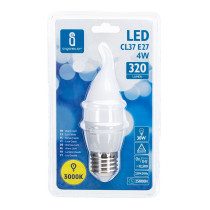 Ampoule LED E27 Coup de vent 4W (équivalent 30W) - Blanc chaud