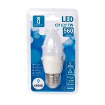 Ampoule LED E27 Flamme 7W (équivalent 45W) - Blanc froid