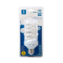 Ampoule LED E27 Spirale 15W (équivalent 88W) - Blanc chaud