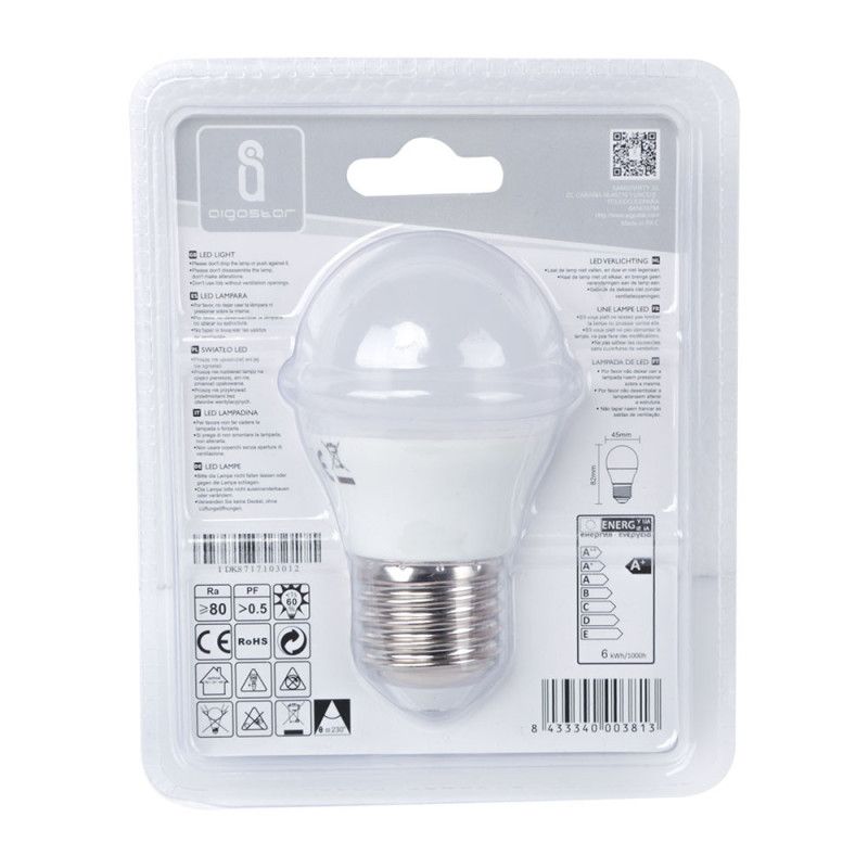 Ampoule led E27 standard 6W mate