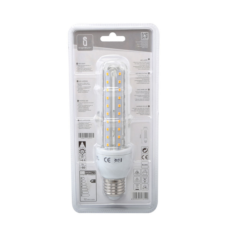 Ampoule LED tube gélule - 360°- Culot E27 - Blanc froid 12W - 4200K -  1400lm