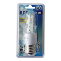 Ampoule LED E27 Tube 5W (équivalent 36W) - Blanc chaud