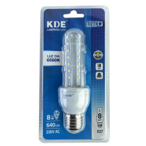 Ampoule LED E27 Tube 8W (équivalent 64W) - Blanc froid