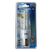 Ampoule LED E27 Tube 9W (équivalent 55W) - Blanc chaud