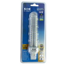 Ampoule LED G24 Tube 14W (équivalent 140W) - Blanc chaud