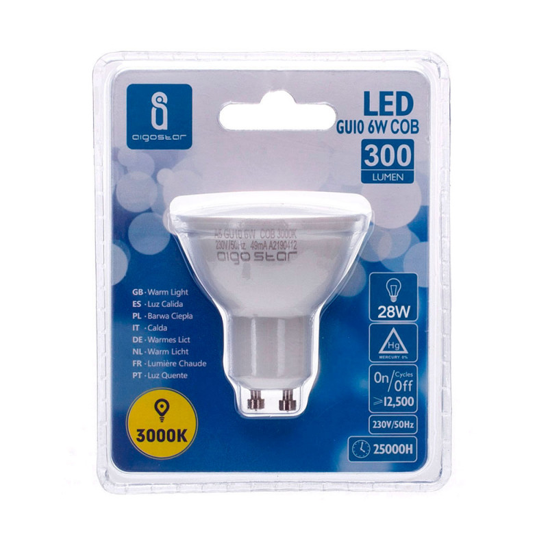 Ampoule LED GU10 Spot 8W (équivalent 60W) - Blanc froid