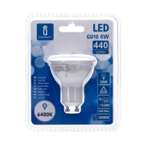 Ampoule LED GU10 Spot 6W (équivalent 38W) - Blanc froid