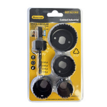 Coffret 4 scies cloches bois hauteur 30mm Ø 32 / 38 / 44 / 54 mm