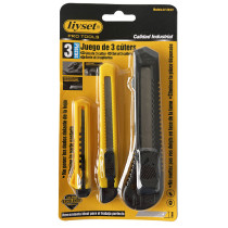 Jeu 3 cutters de 3 tailles lame 18 mm