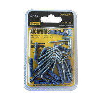 Lot 14 gonds à vis + chevilles 30mm