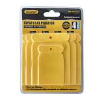Lot 4 spatules à enduire en plastique 50 / 80 / 100 / 120 mm
