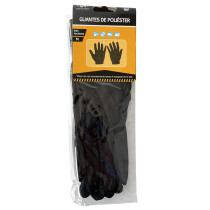 Gants fins synthétiques taille M longueur 21cm - noir