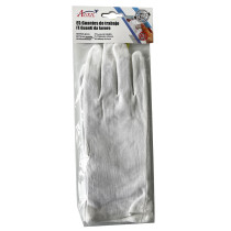Gants fins synthétiques taille XL longueur 24cm - blanc