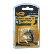 Lot 4 équerres de fixation + vis - 20 x 20 mm