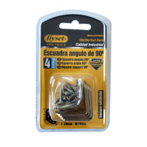 Lot 4 équerres de fixation + vis - 29 x 19 mm