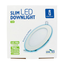 Spot LED 10W encastrable blanc aluminium - 113mm - Blanc froid