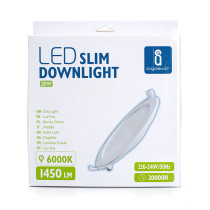 Spot LED 20W à encastrer extra-plat (équivalent 96W) - Blanc froid