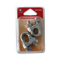 Lot 2 serre-câbles à étrier acier 10mm