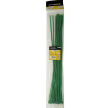Lot 20 colliers de serrage plastique vert 4,8 x 450mm