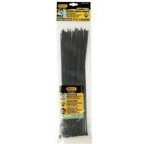 Lot 40 colliers de serrage plastique noir - 3,6 x 300mm