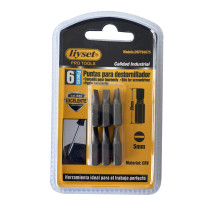 Lot 6 embouts plats de vissage Ø 5mm longueur 25mm